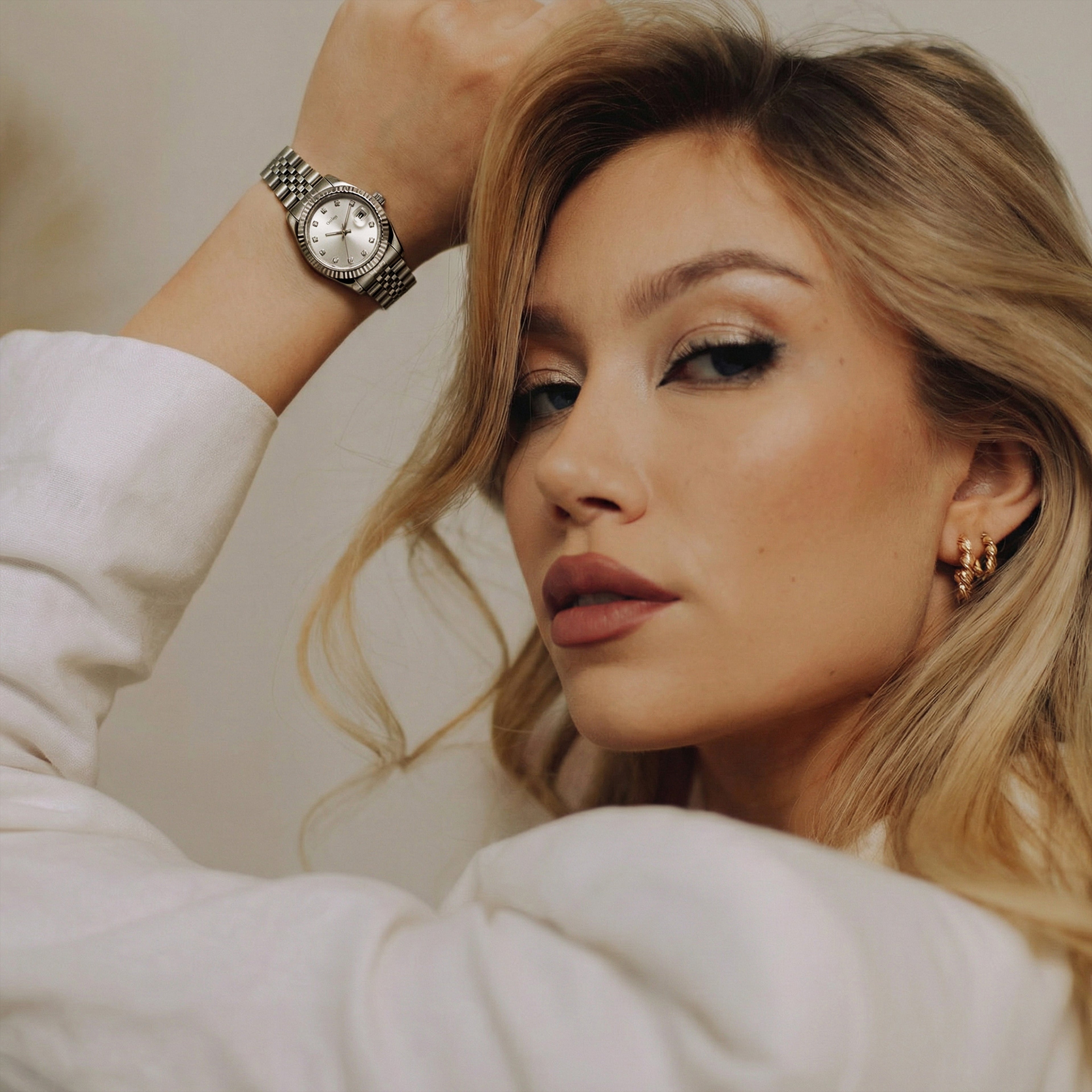 The Luna Watch - Classic Silver Blanc