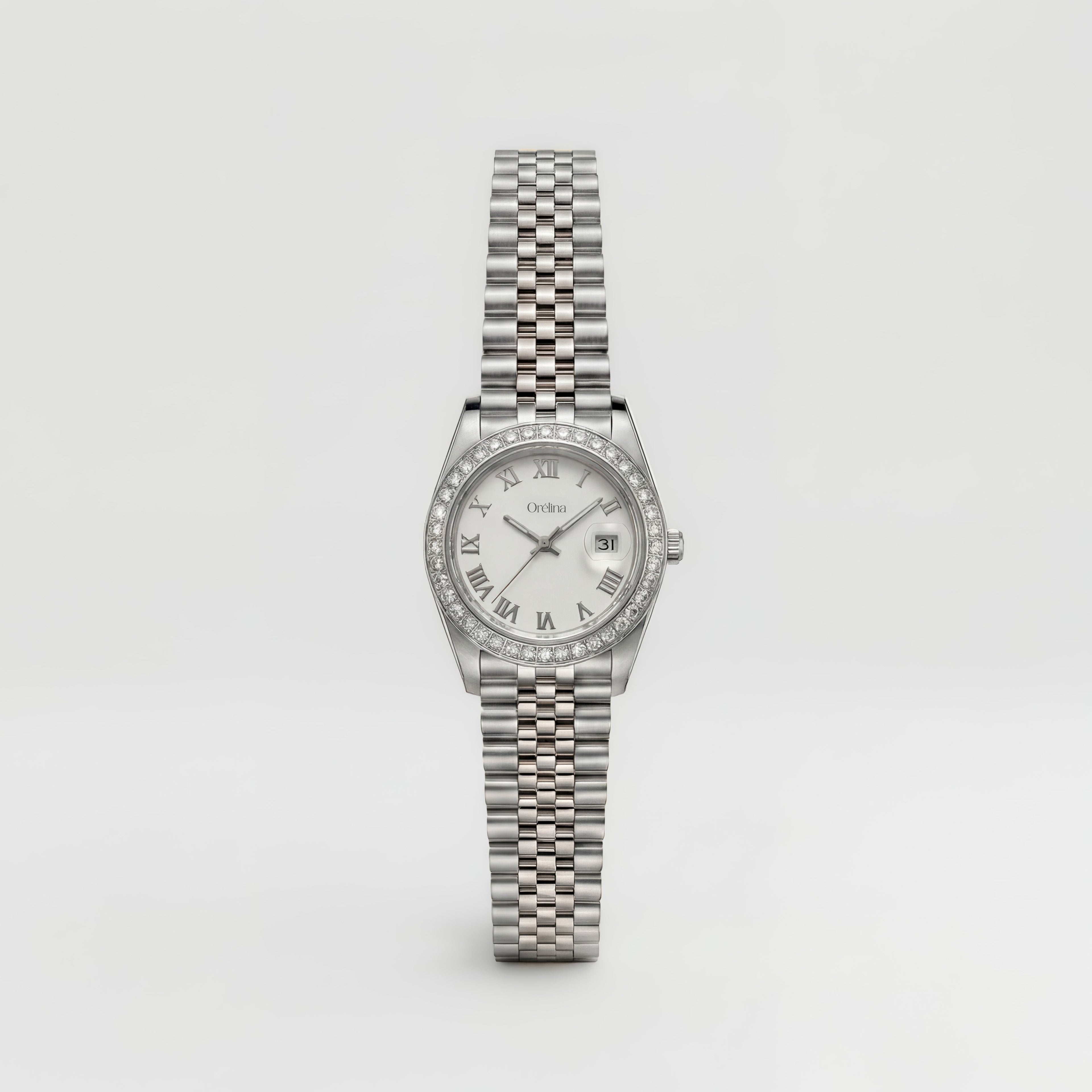 The Luna Watch - Diamond Silver Blanc